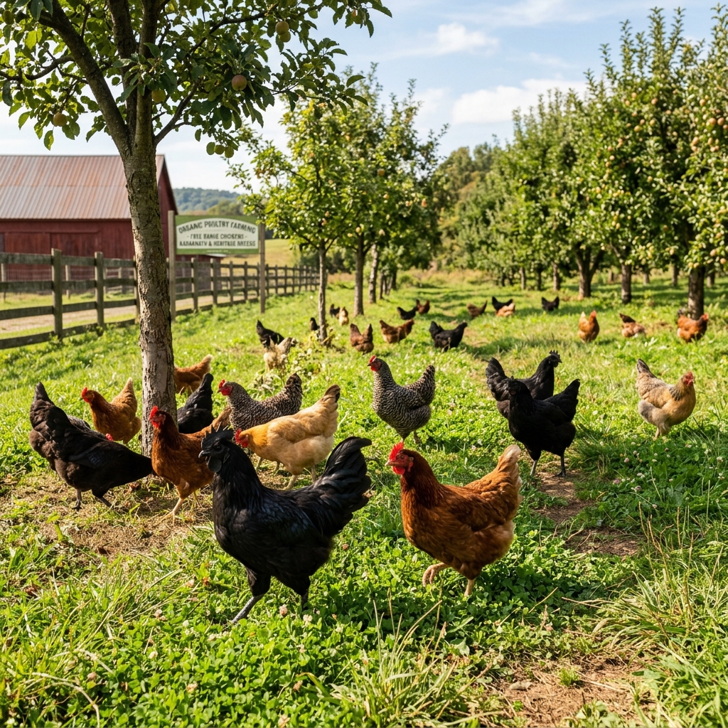 Free range Desi Hen Farming